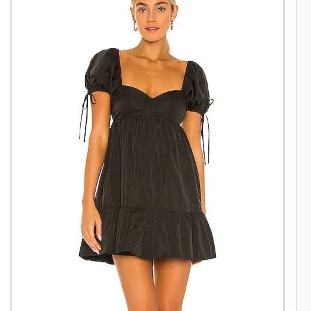Black Amanda uprichard dress perfect for gameday size small WORN 1 time